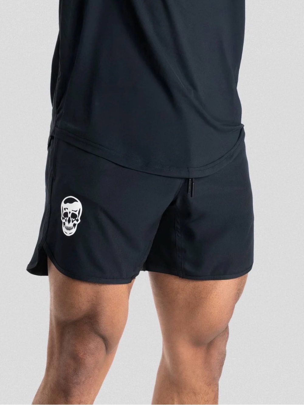 Gymreapers Black Skull Logo Training Athletic Gym Shorts Quick Dry Men's XXL